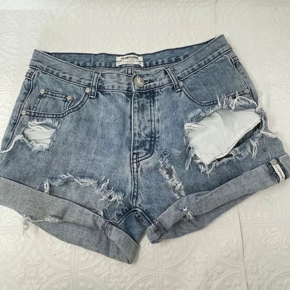 One Teaspoon Denim Shorts Sz 27
